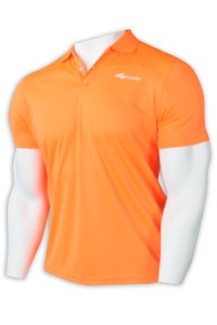 P1234    訂做Polo恤    設計Polo恤    翻領 淨色   2粒鈕   企業家協會 同鄉會   Polo恤生產商    橙色